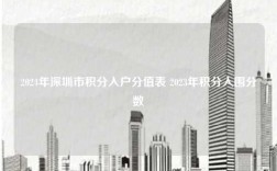 2024年深圳市积分入户分值表 2023年积分入围分数